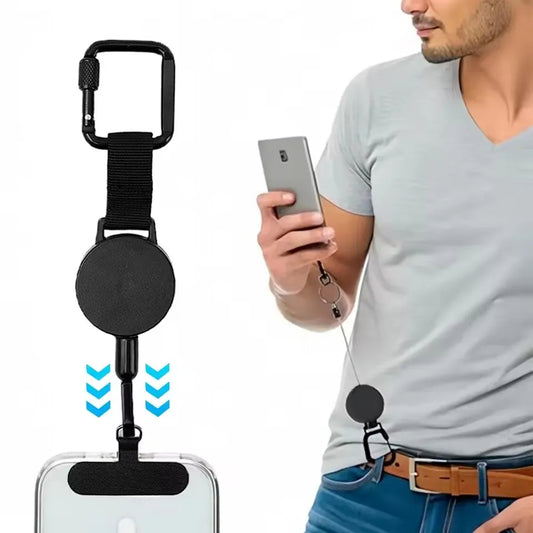 Anti-theft retractable phone strap