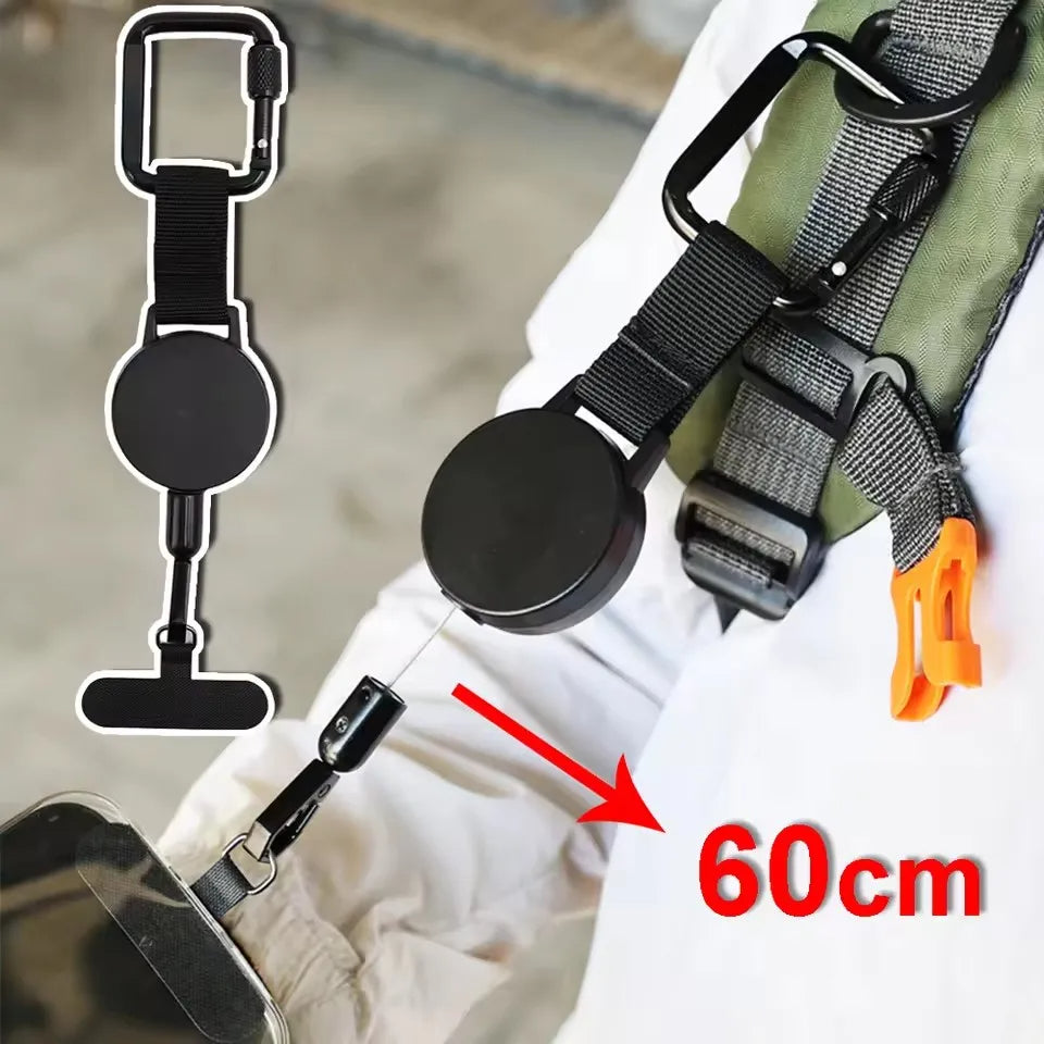 Anti-theft retractable phone strap