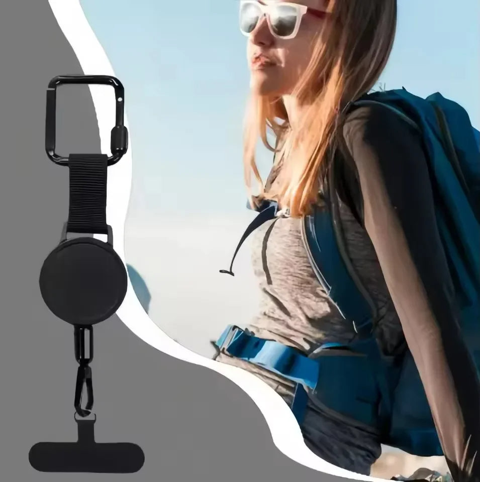 Anti-theft retractable phone strap